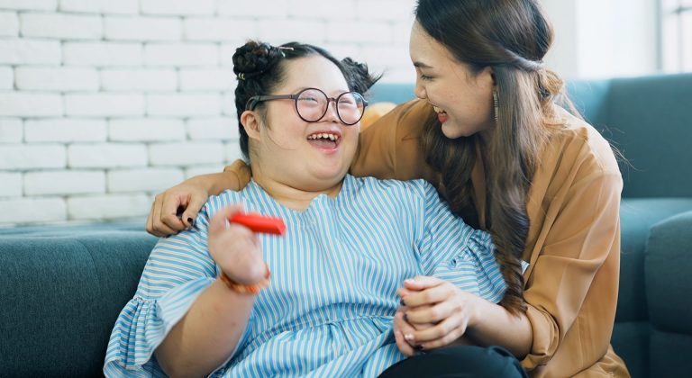 Title: autism-awareness-month-2022-featured | Alt: Siblings laughing and embracing, autism support | Collections: Community Support, DEI Talks | Topics: ABA Therapy, Autism, Awareness, Behavioural Therapy, Mental Health, Occupational Therapy, Ontario, Speech Therapy